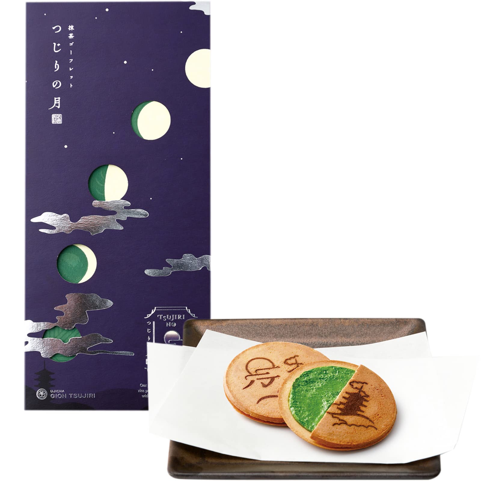 Gion Tsujiri Tsujiri no Tsuki 9 штук Kyoto Matcha Sweets Sweets Rich Matcha Sweets Rice Crackers Сувенирный подарок