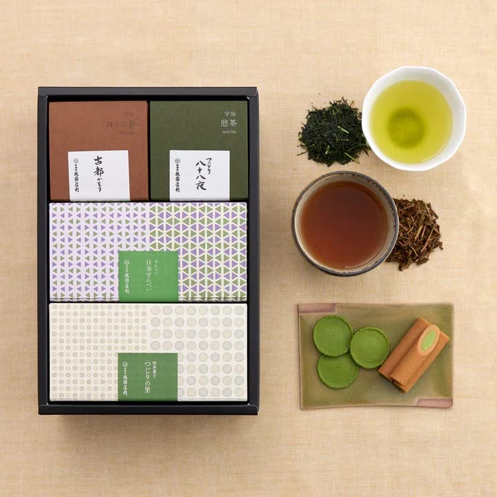 Gion Tsujiri Tsujiri no Sato Matcha Senbei Sencha Tsujiri Yajuhachiya Ассорти Киото Матча Сладости Подарок